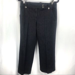 Talbots Flare Crop Jeans Mid Rise Dark Rinse 27x26